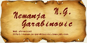 Nemanja Garabinović vizit kartica